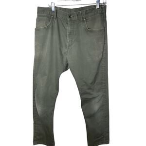 Patagonia Pants Mens 34x32 Green Iron Clad Organic Cotton Straight Fit worn